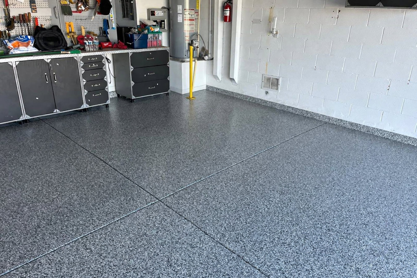 Garage floor concrete in Medford, MA