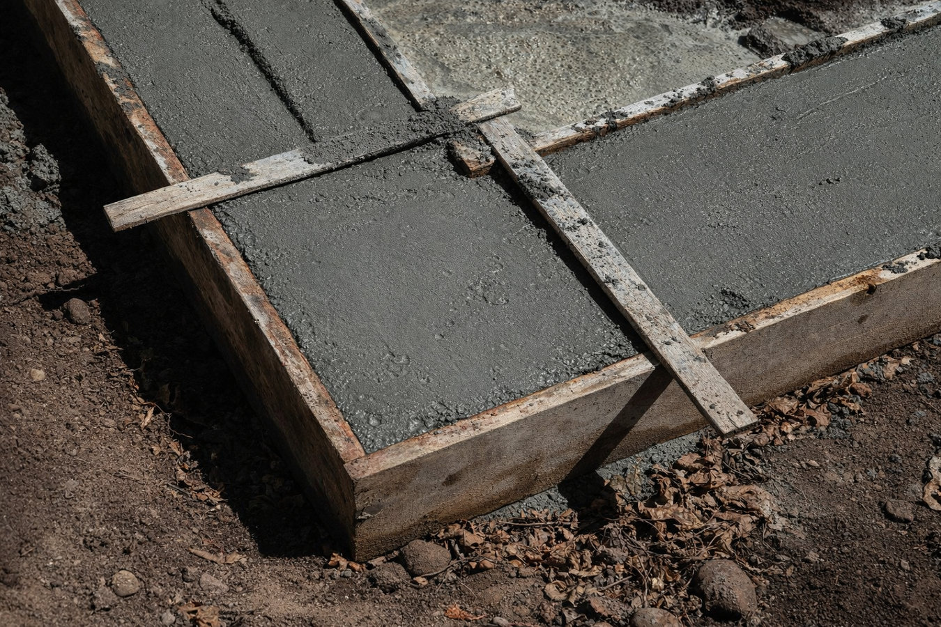 Slab foundation building in Medford, MA